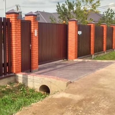 Въезд на участок через канаву
